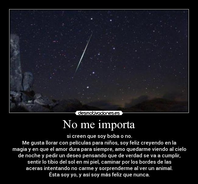 No me importa -