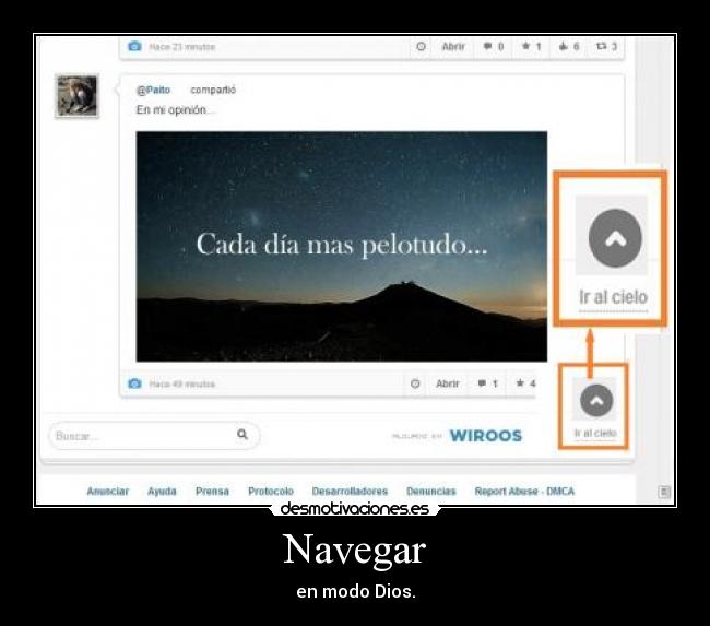 Navegar - en modo Dios.