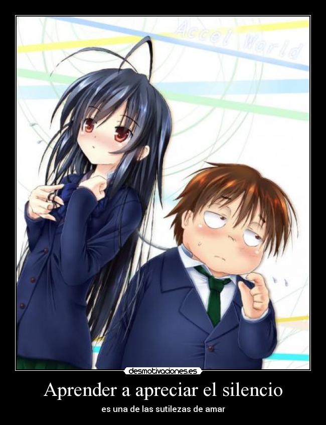 Aprender a apreciar el silencio - es una de las sutilezas de amar