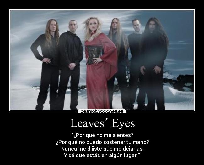 carteles leaves eyes desmotivaciones