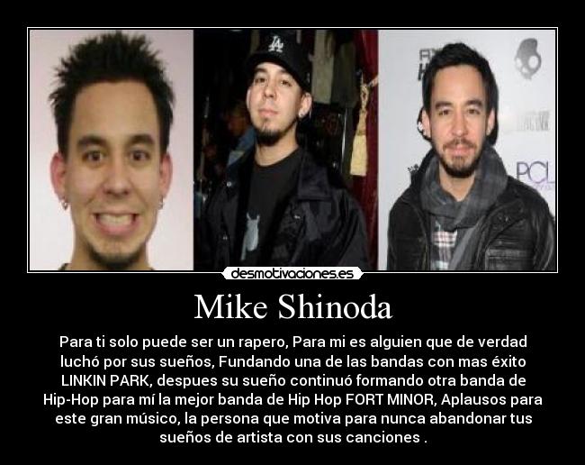 carteles mike shinoda link park desmotivaciones