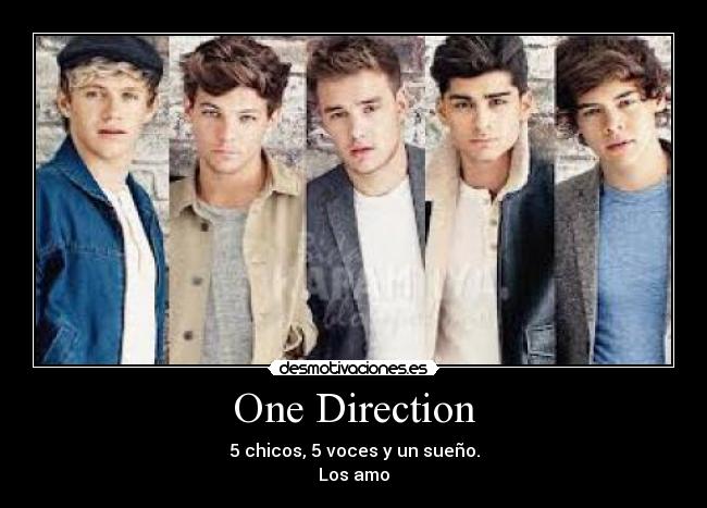 One Direction - 5 chicos, 5 voces y un sueño.
Los amo