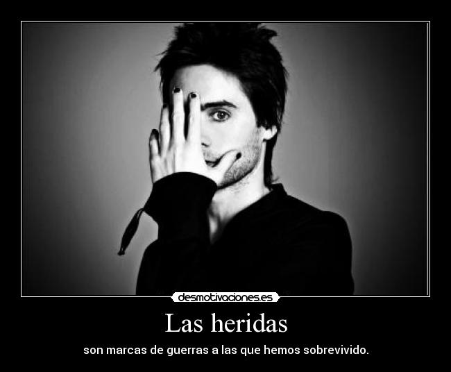 Las heridas - son marcas de guerras a las que hemos sobrevivido.