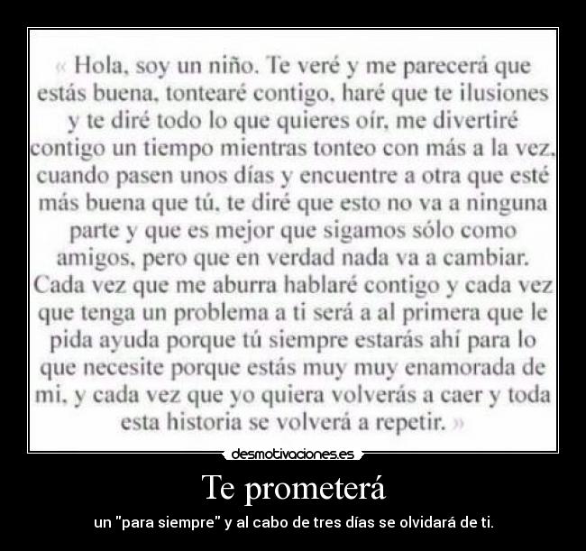 Te prometerá - 