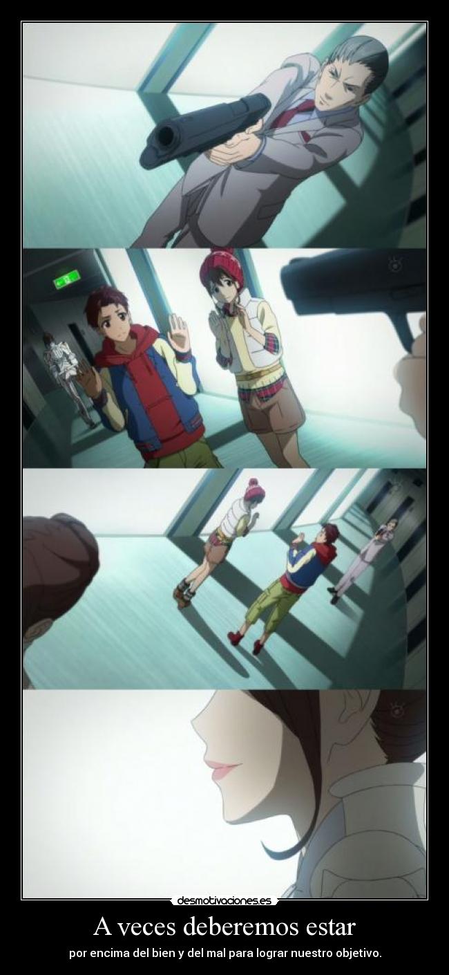 carteles raptorhunters nigatsu harukaze anime manga otaku robotic notes bien mal filosofia nietzche desmotivaciones