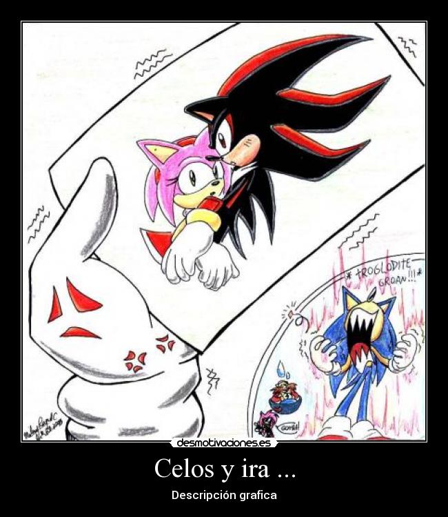 carteles celos sonic celoso desmotivaciones
