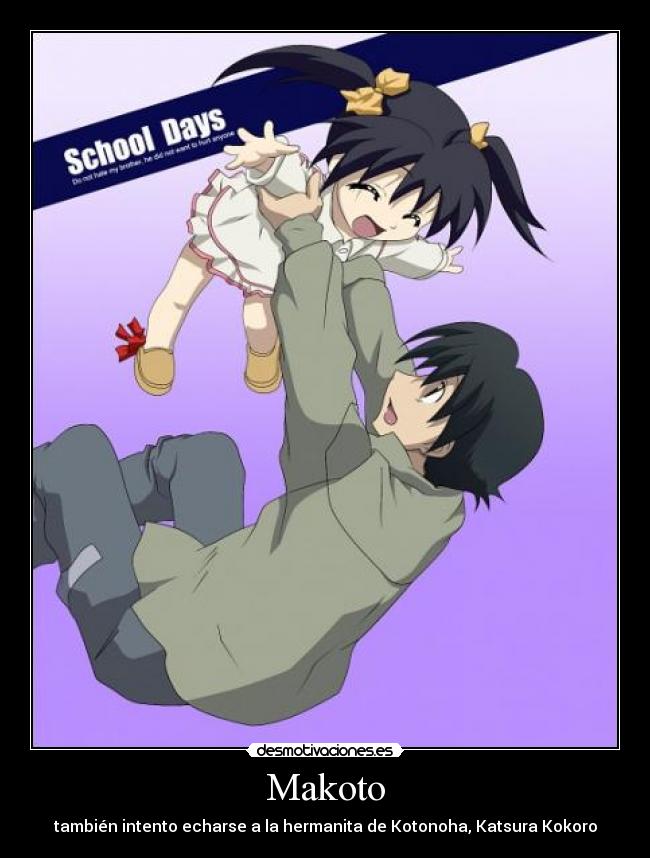 Makoto - también intento echarse a la hermanita de Kotonoha, Katsura Kokoro