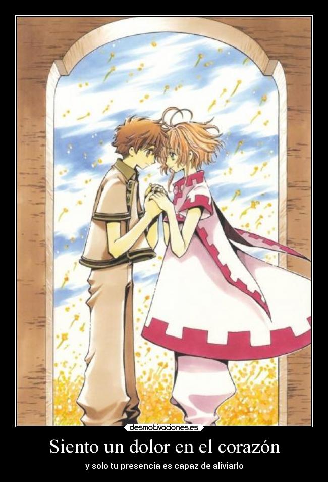 Siento un dolor en el corazón - y solo tu presencia es capaz de aliviarlo