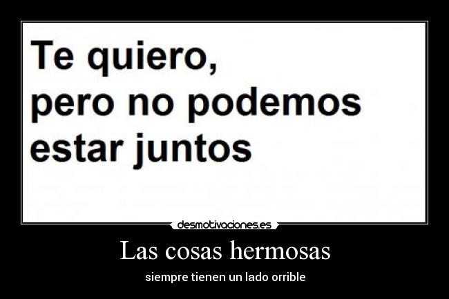 Las cosas hermosas - 