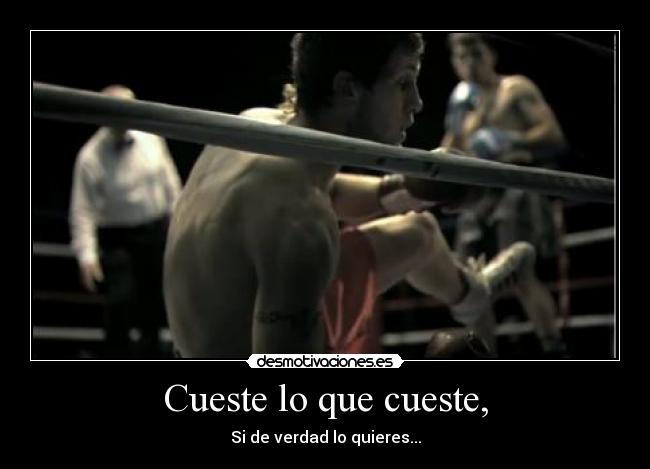 Cueste lo que cueste, - Si de verdad lo quieres...