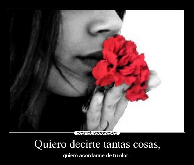 Quiero decirte tantas cosas, -