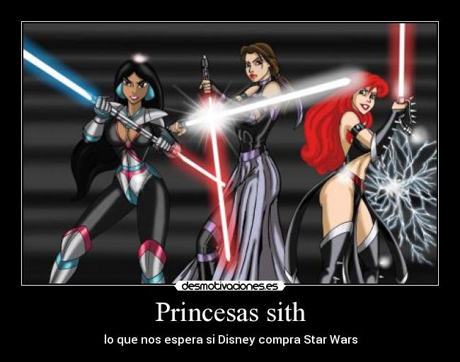 Princesas sith - lo que nos espera si Disney compra Star Wars