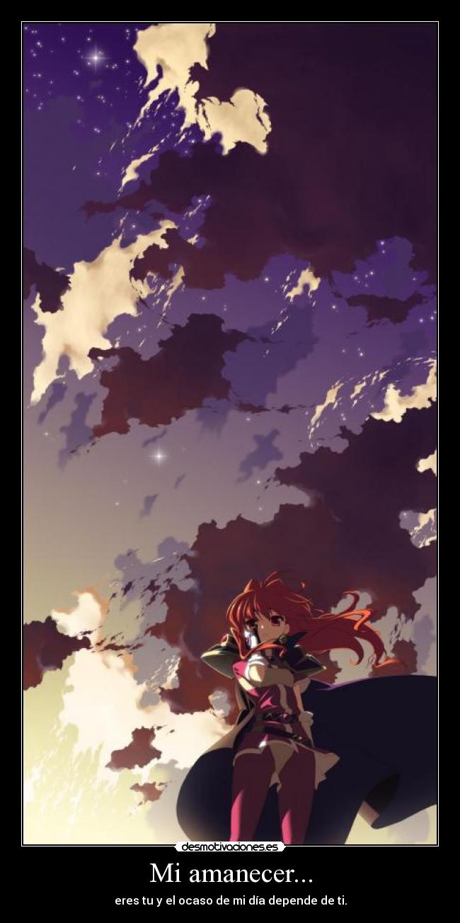 carteles muwigaraklan lina inverse anime amanecer desmotivaciones