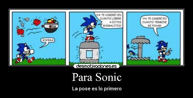 Para Sonic - La pose es lo primero