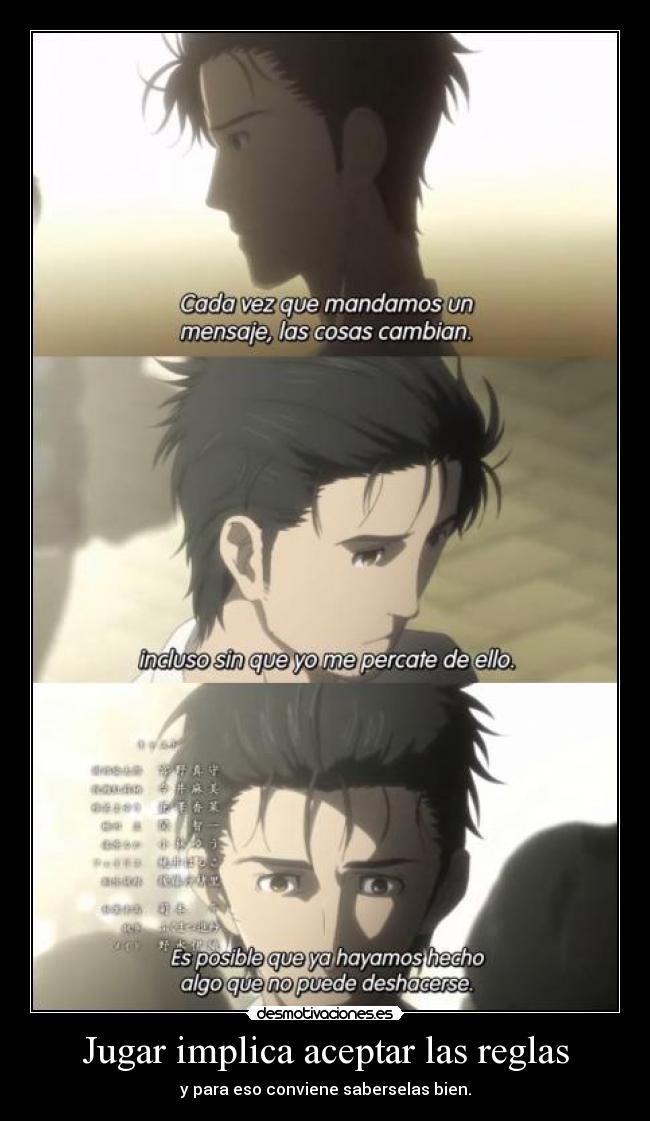 Jugar implica aceptar las reglas -