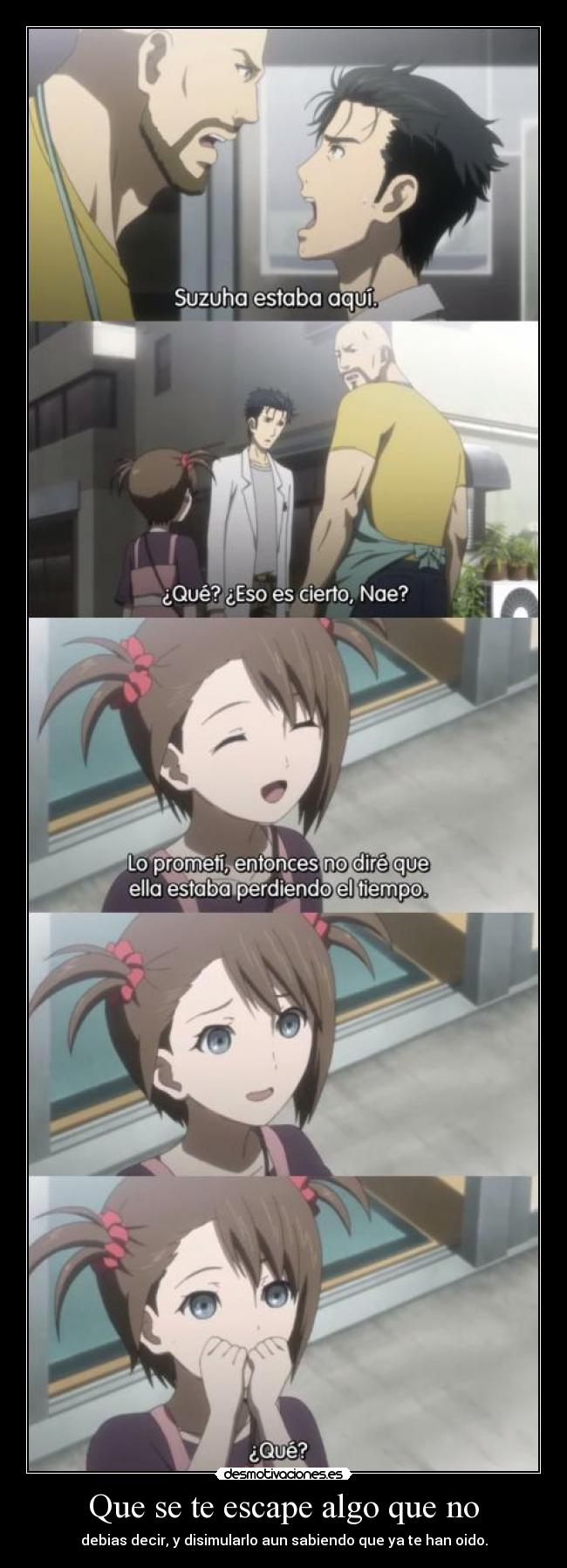carteles raptorhunters nigatsu harukaze anime steins gate robotics notes nae ninos verdad mentira defraudar desmotivaciones
