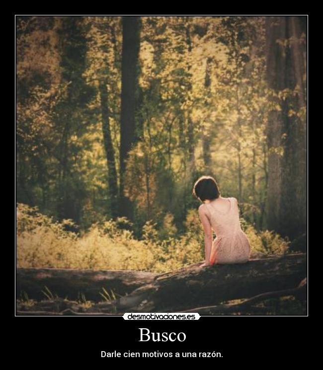 Busco - Darle cien motivos a una razón.