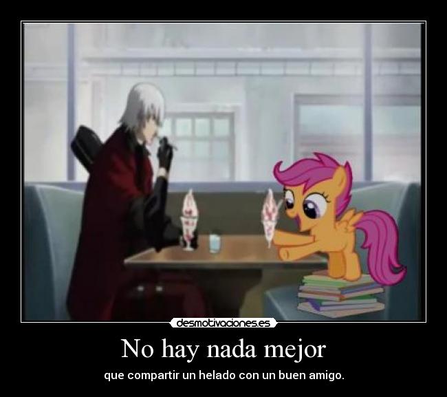 No hay nada mejor - que compartir un helado con un buen amigo.