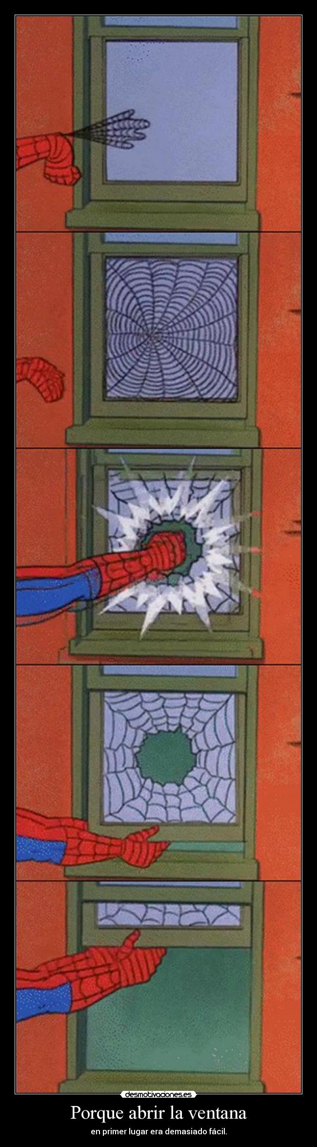 carteles necesitaba romper cristal spiderman los 4chan random humor themadhatter desmotivaciones