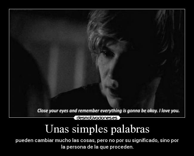 Unas simples palabras -