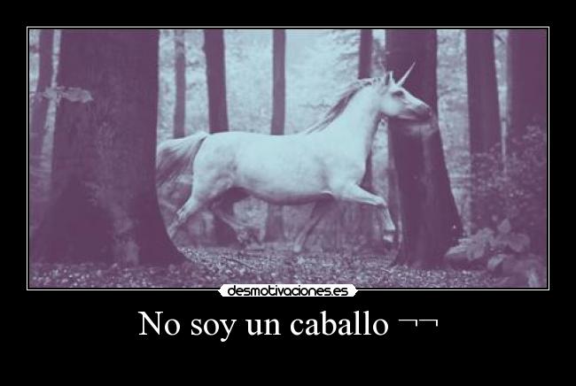 No soy un caballo ¬¬ -