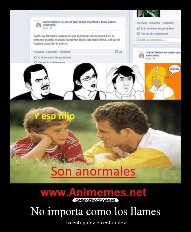 carteles anime vocaloid anormales estupidez desmotivaciones