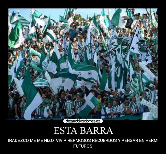 ESTA BARRA - LE AGRADEZCO ME ME HIZO VIVIR HERMOSOS RECUERDOS Y PENSAR EN HERMOSOS
FUTUROS.