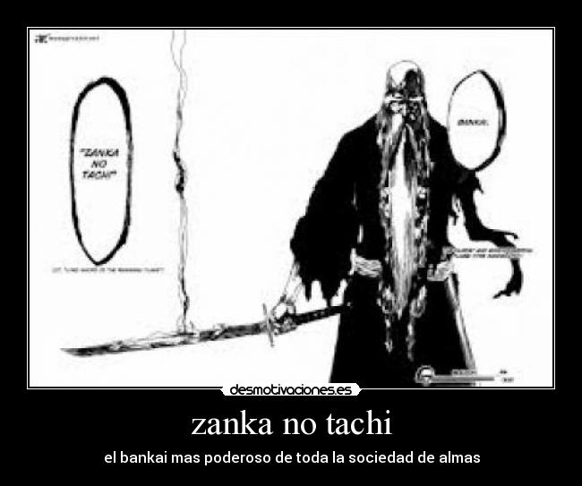 carteles bankai yamamoto bleach desmotivaciones