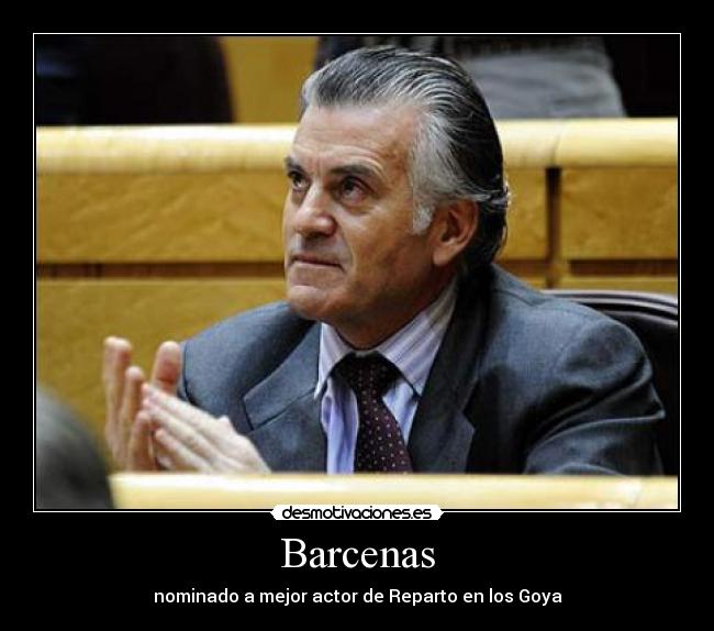 Barcenas - nominado a mejor actor de Reparto en los Goya