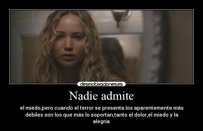 Nadie admite -
