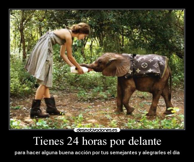 Tienes 24 horas por delante - para hacer alguna buena acción por tus semejantes y alegrarles el día