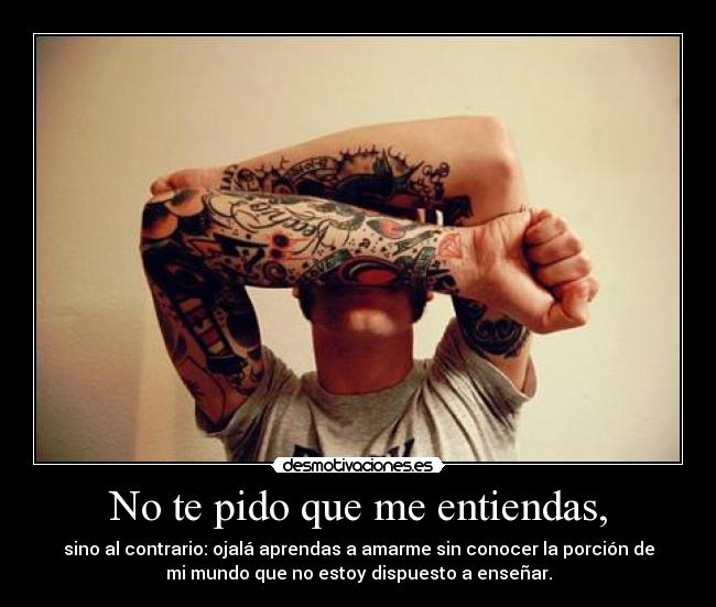 No te pido que me entiendas, - 