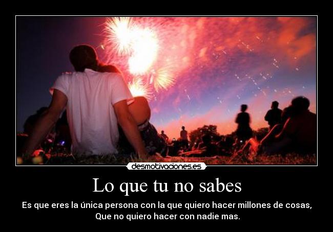 Lo que tu no sabes - 