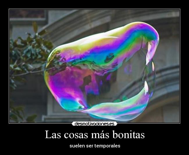 Las cosas más bonitas - suelen ser temporales