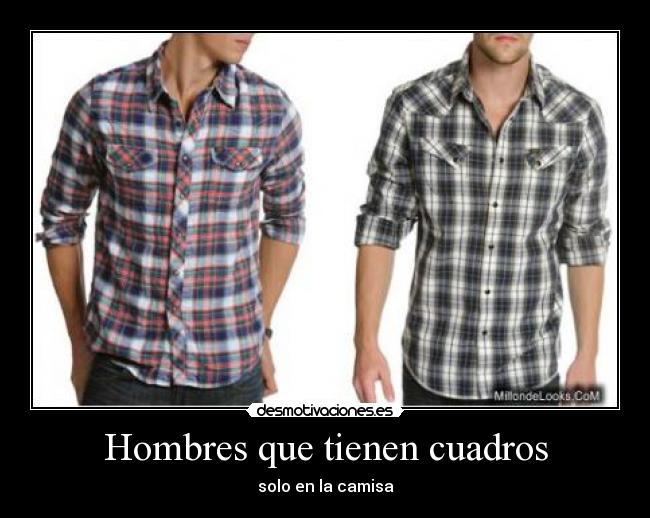 Hombres que tienen cuadros - solo en la camisa