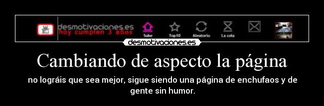 Cambiando de aspecto la página -
