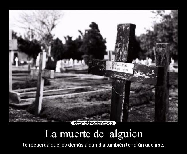 La muerte de alguien -