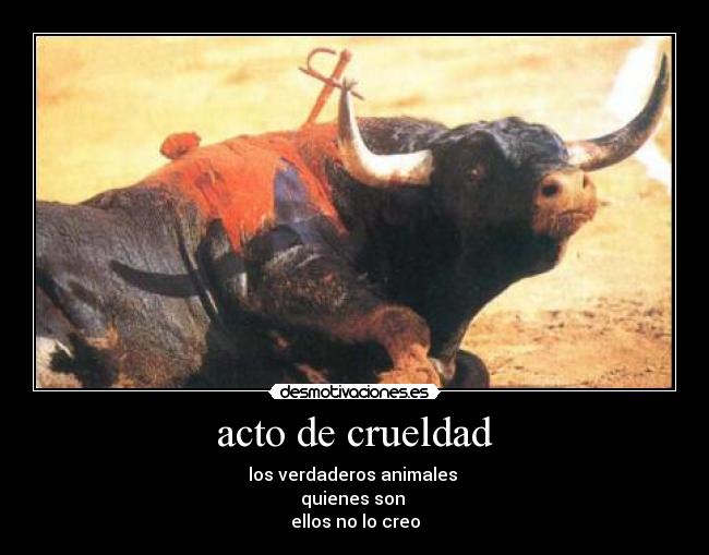 acto de crueldad - los verdaderos animales
quienes son
ellos no lo creo