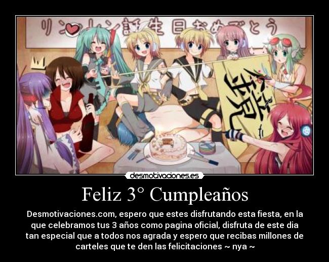 Feliz 3° Cumpleaños -