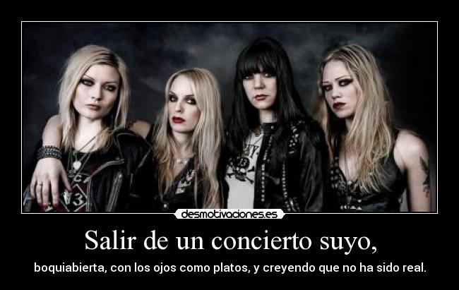 Salir de un concierto suyo, - 