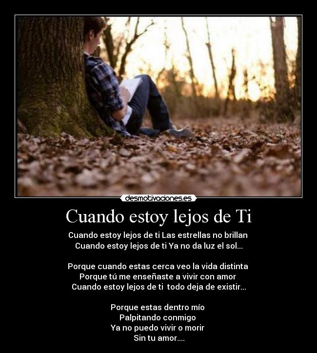 carteles cuando estoy lejos desmotivaciones