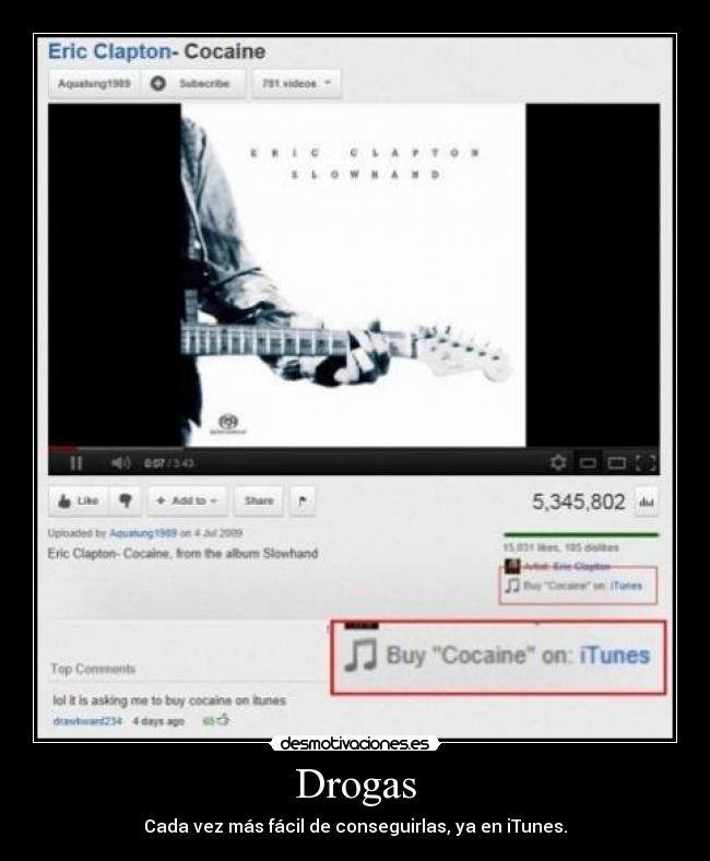 Drogas - Cada vez más fácil de conseguirlas, ya en iTunes.
