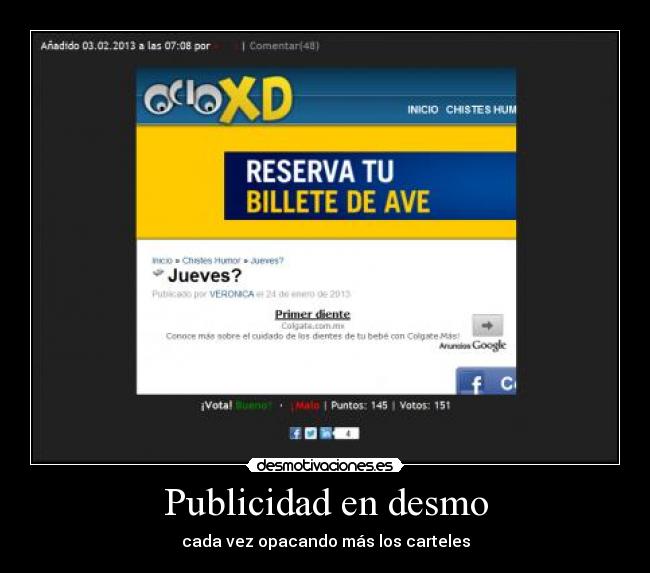 Publicidad en desmo - cada vez opacando más los carteles