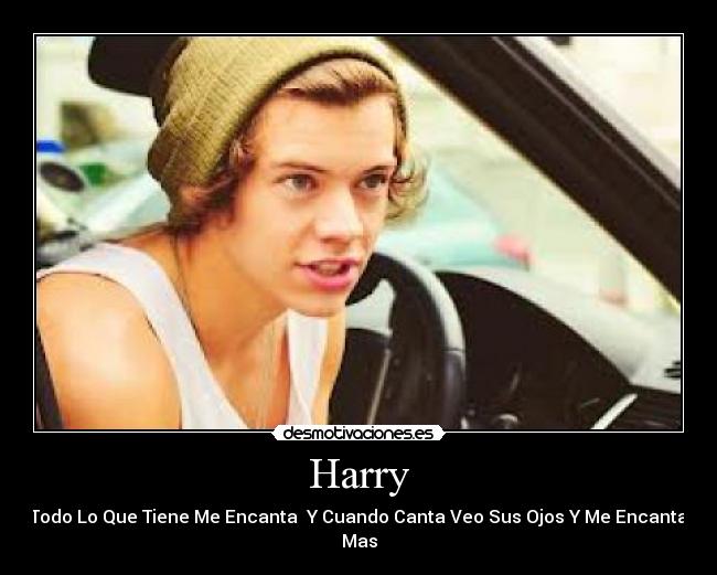 Harry - Todo Lo Que Tiene Me Encanta Y Cuando Canta Veo Sus Ojos Y Me Encanta Mas