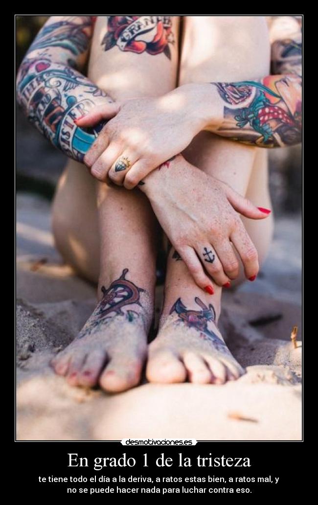 En grado 1 de la tristeza -
