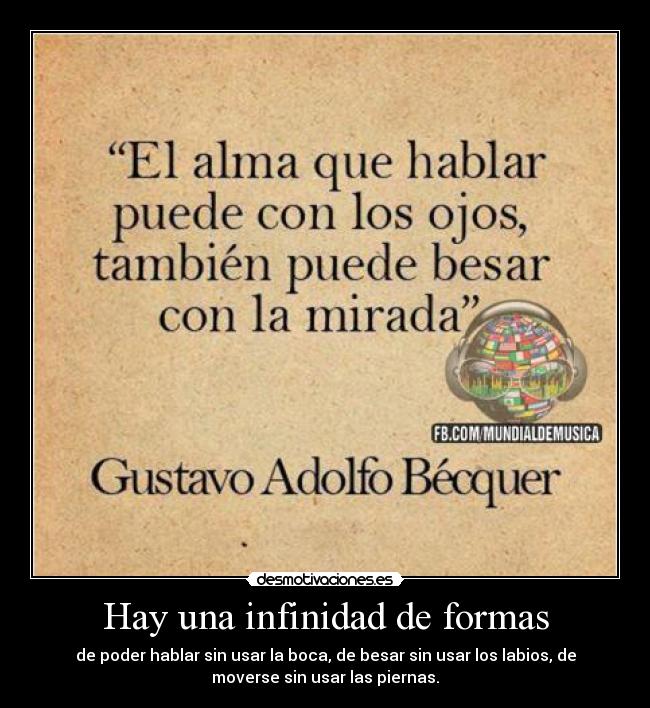 Hay una infinidad de formas -