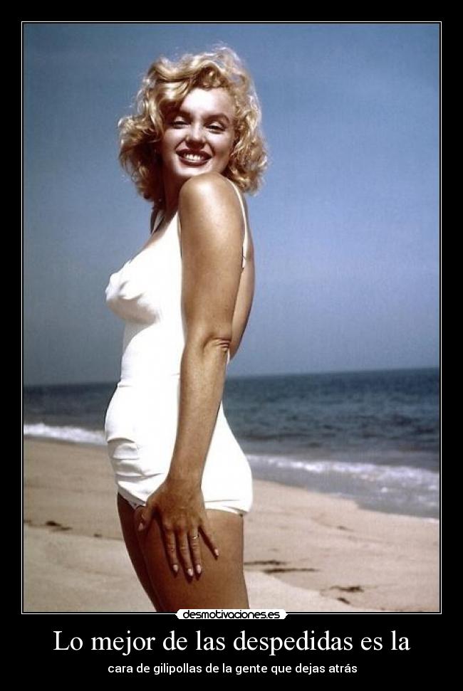 Lo mejor de las despedidas es la - cara de gilipollas de la gente que dejas atrás