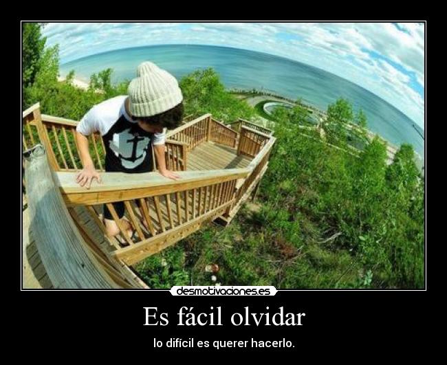 Es fácil olvidar - lo difícil es querer hacerlo.