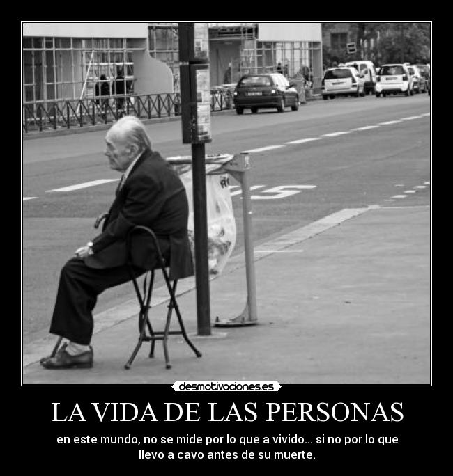 LA VIDA DE LAS PERSONAS - 