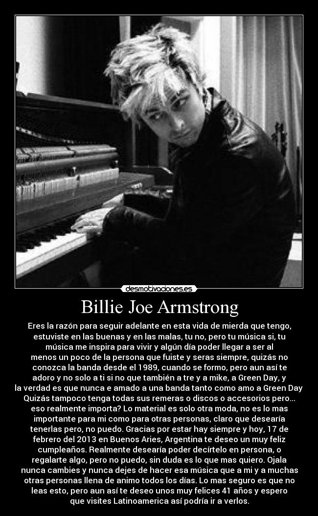 carteles billie joe armstrong green day desmotivaciones